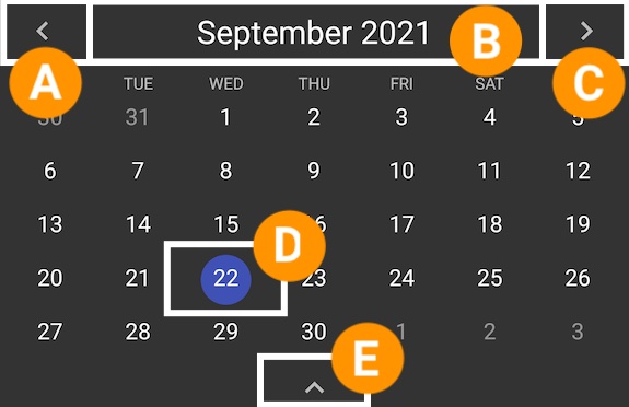 Calendar layout